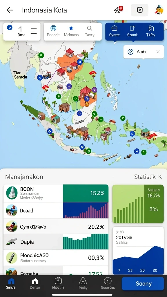 Tampilan awal yang menarik dengan karakter yang beragam.