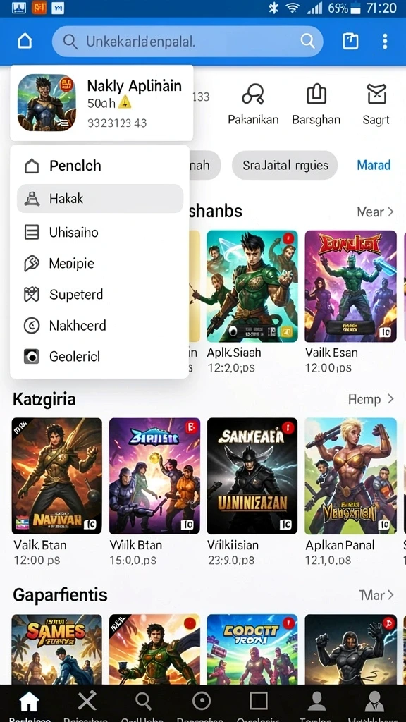 Menampilkan berbagai pilihan permainan slot yang tersedia.