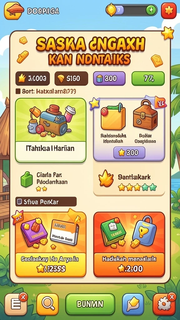 Fitur pengaturan karakter sebelum memulai misi.
