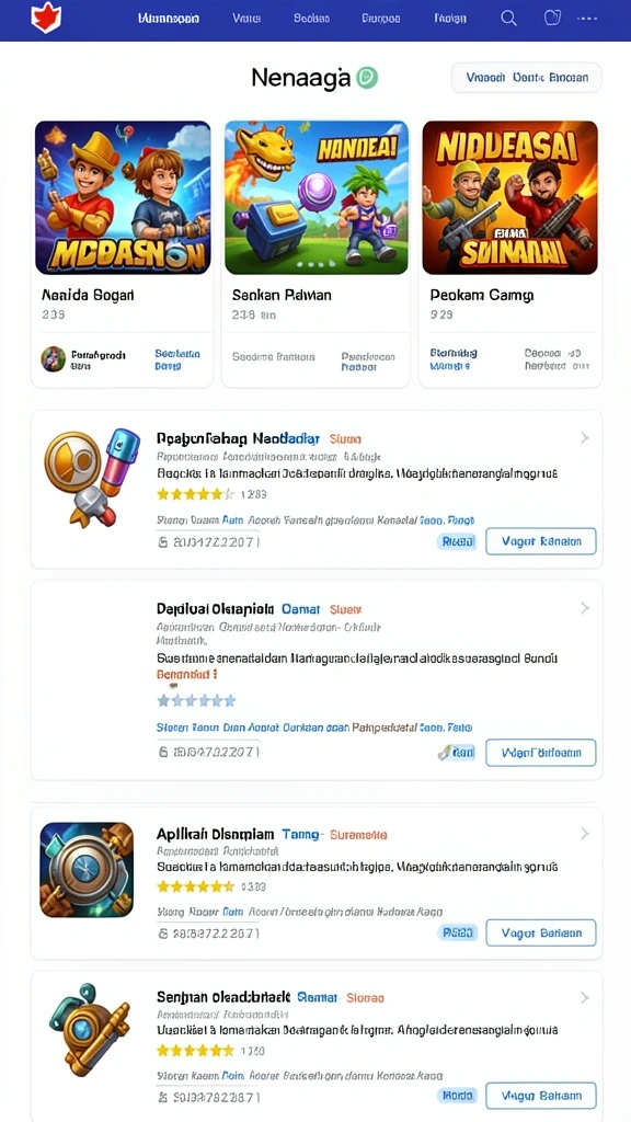 Screenshot menampilkan grafik berwarna-warni dalam permainan.