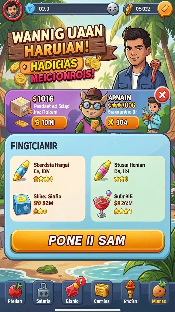 Tampilan awal yang menarik dan mudah dinavigasi.