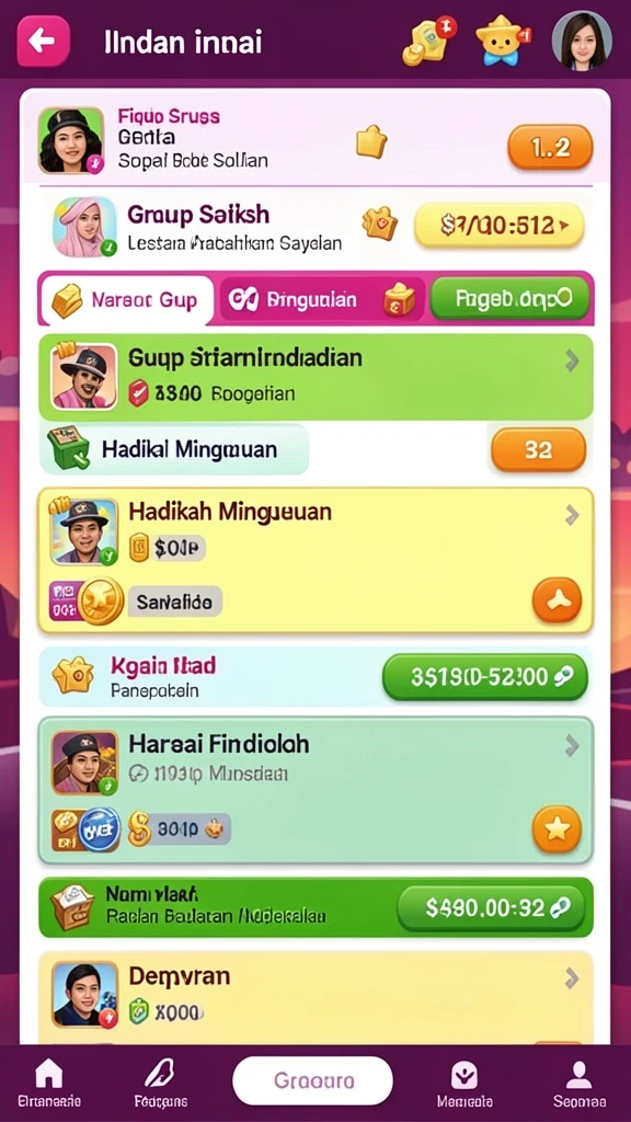 Menu permainan yang lengkap dengan berbagai pilihan togel.