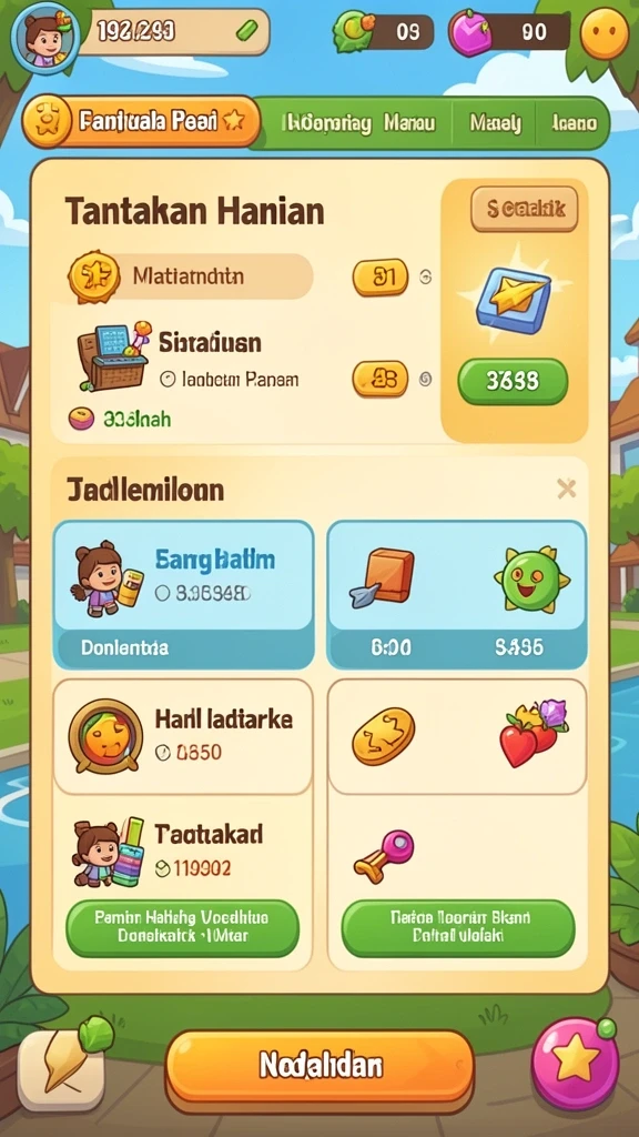 Karakter-karakter unik yang dapat dikumpulkan.