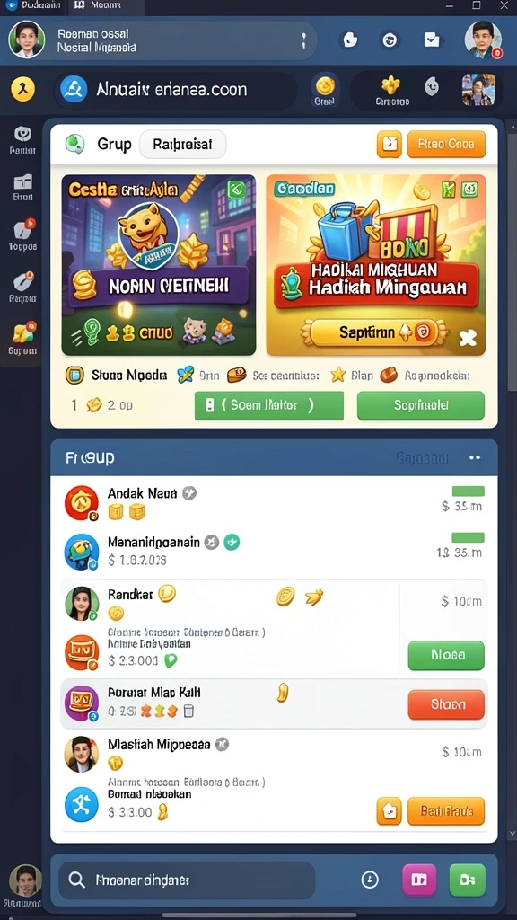 Tampilan karakter samurai yang keren.