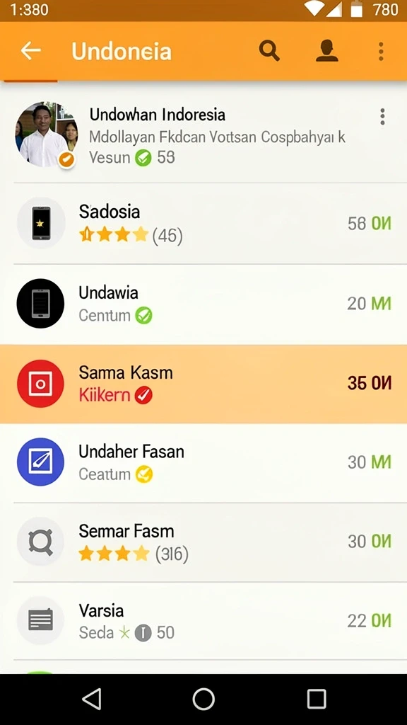 Tampilan menu utama yang menarik dan intuitif.