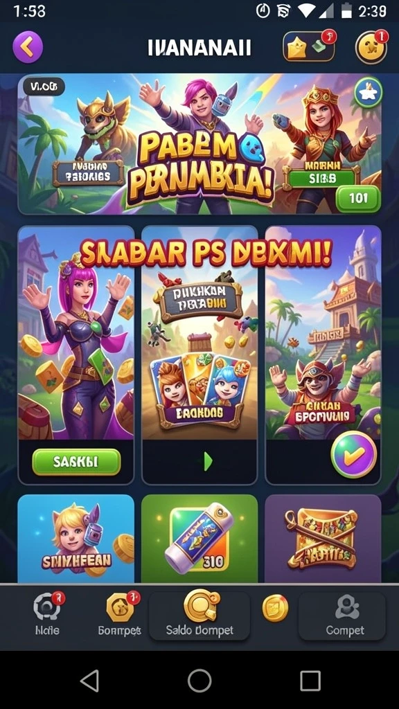 Tampilan level pertama yang menawan dan penuh warna.