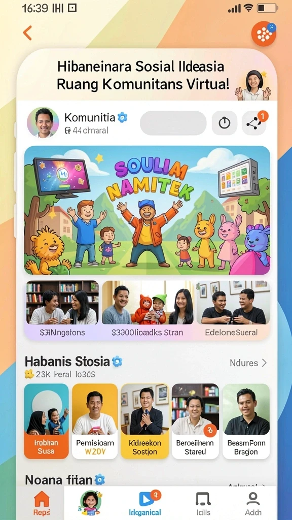 Fitur sosial untuk berinteraksi dengan teman.