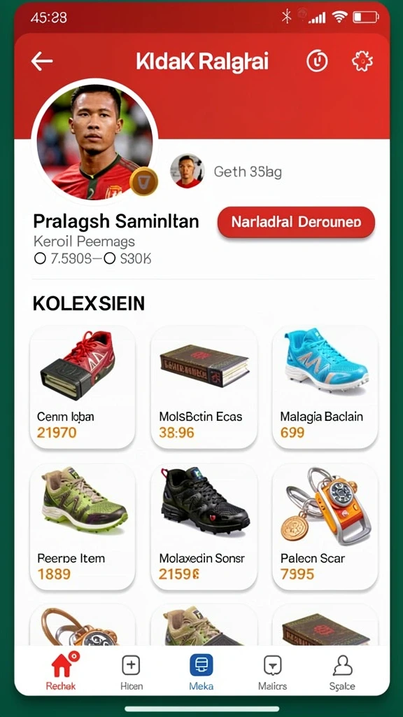 Grafis karakter yang detail dan menarik.